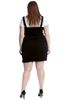Picture of JEANS DUNGAREE BLACK DRESS STRETCH WITH BUTTONS